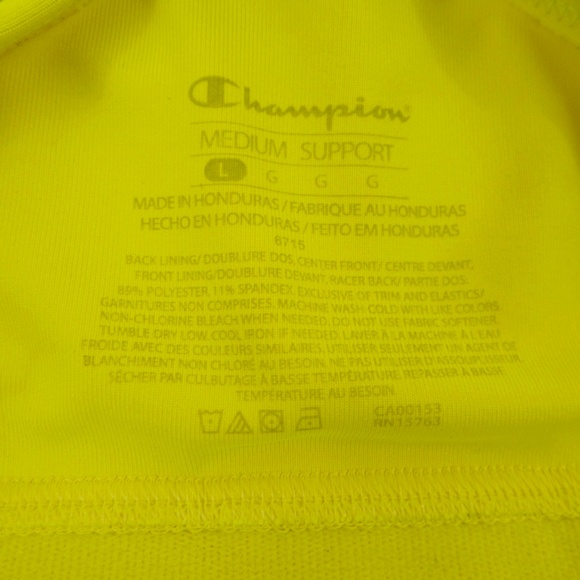 🚩 SOLD Champion Sports Bra Neon Medium Support L - Picture 3 of 3